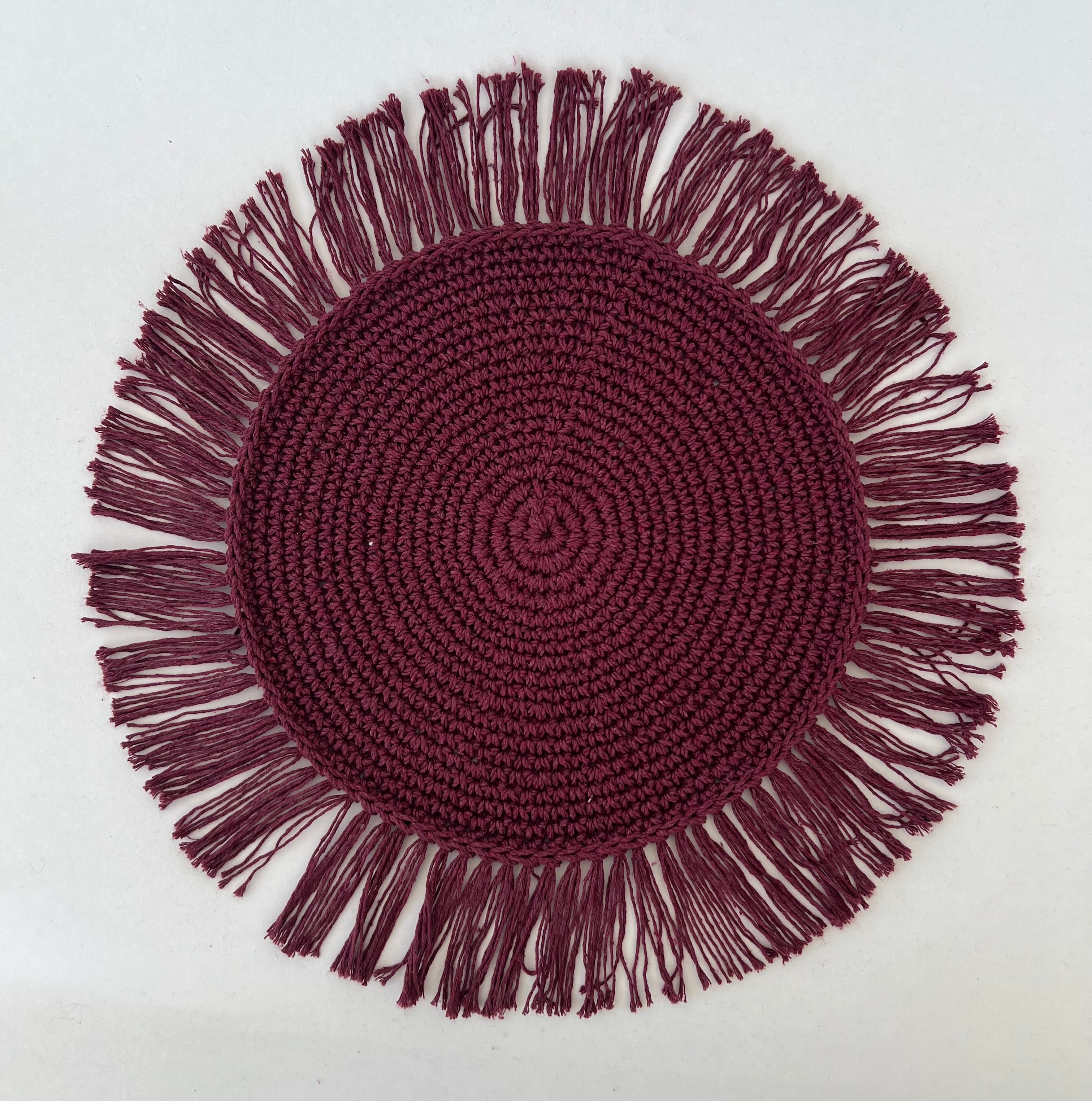 Mantel individual crochet algodón