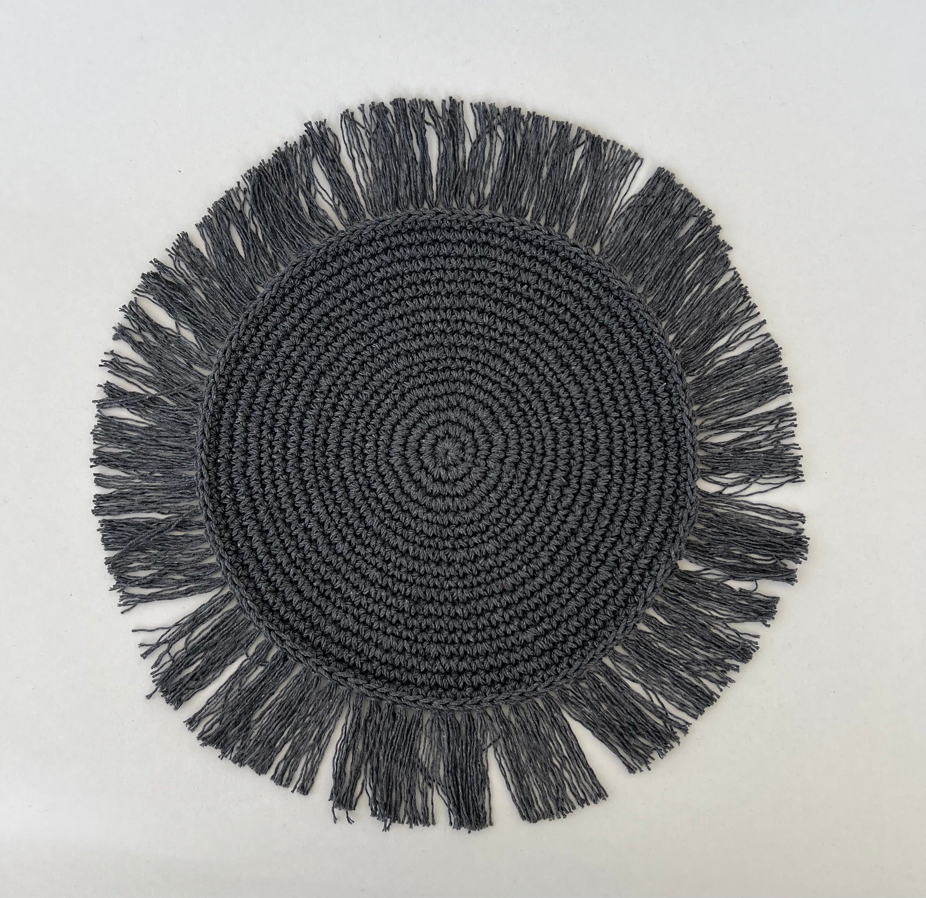 Mantel individual crochet algodón