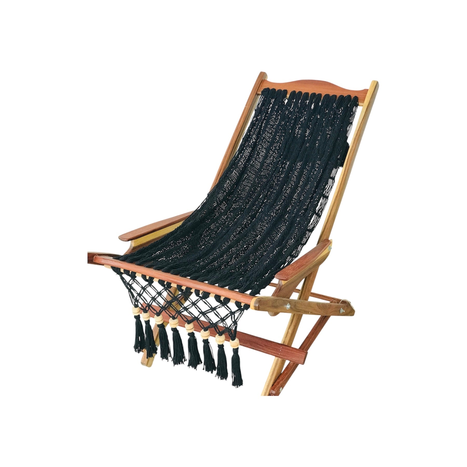 Silla mecedora tejida con baleros