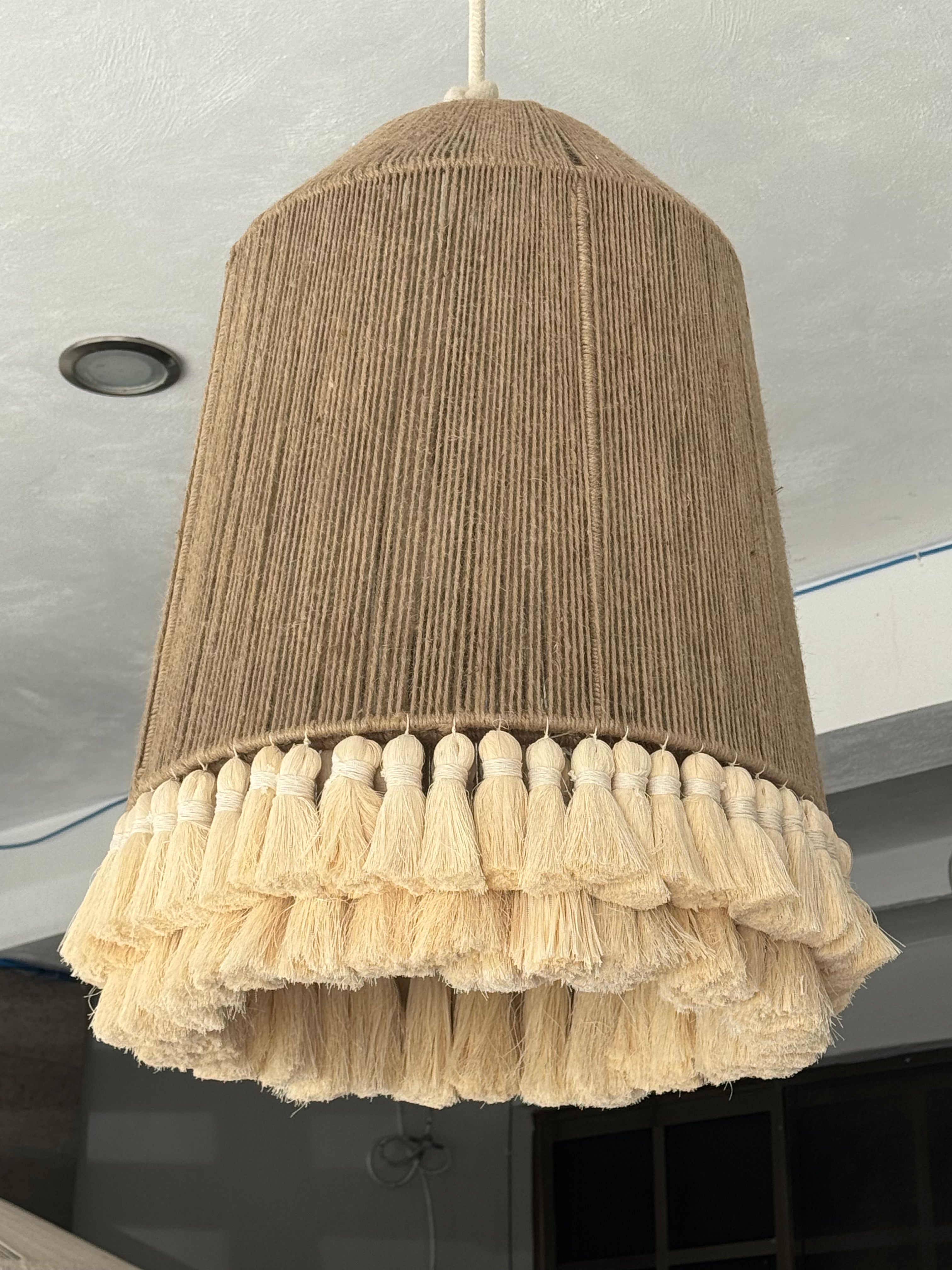 Pantalla colgante de yute TESSA