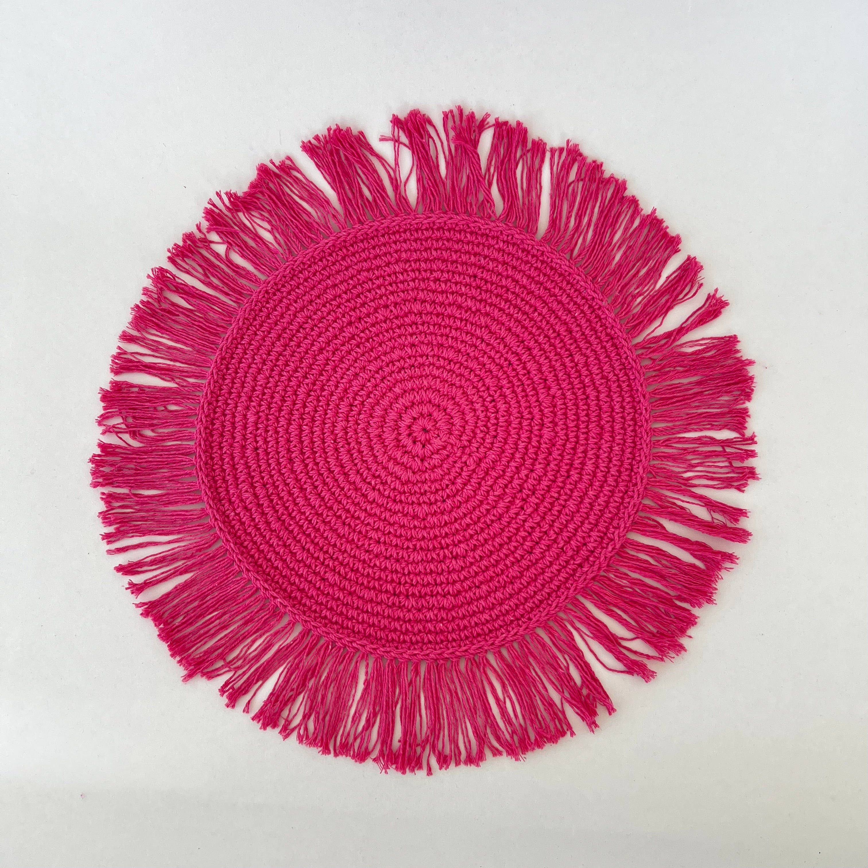 Mantel individual crochet algodón