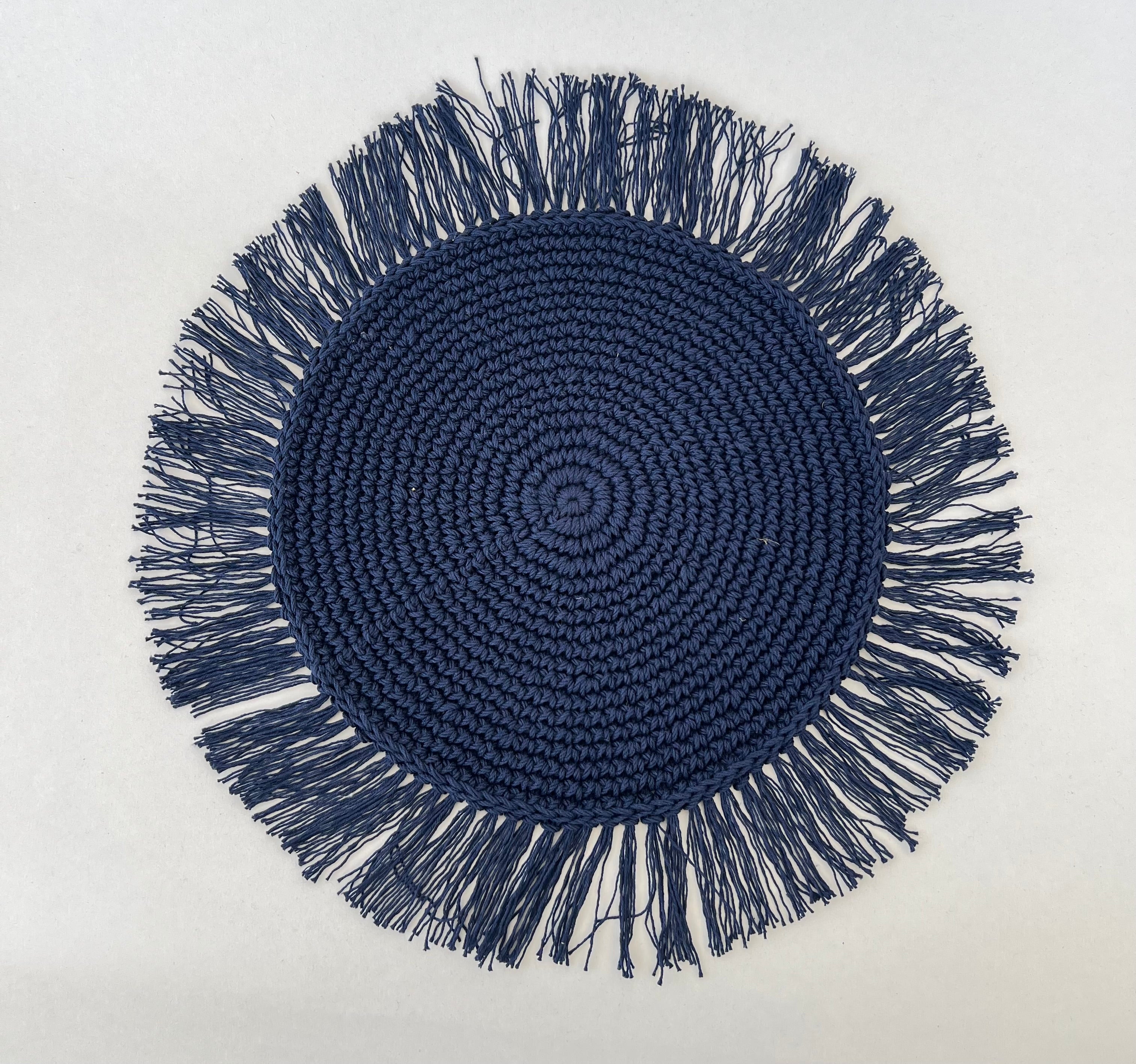 Mantel individual crochet algodón