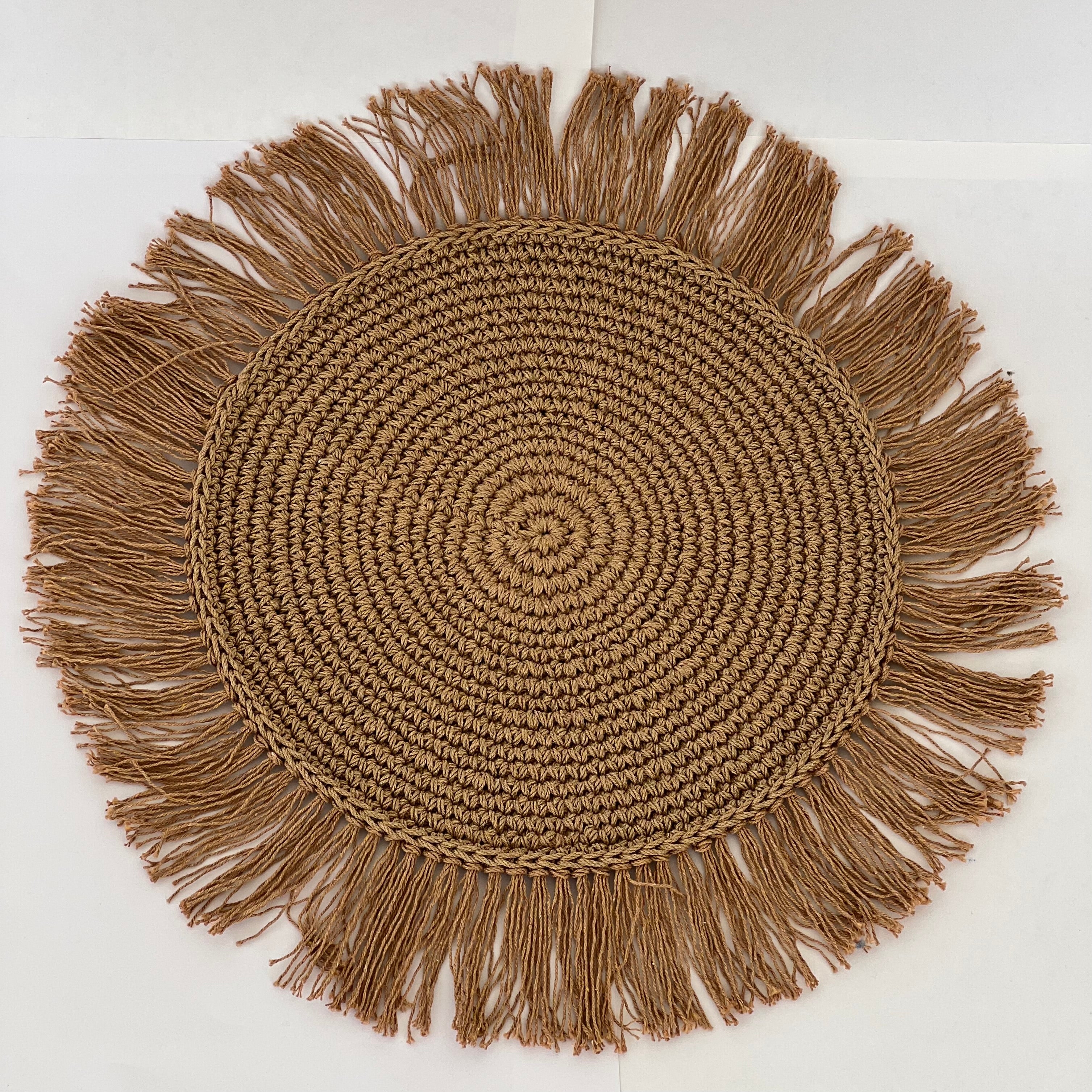 Mantel individual crochet algodón