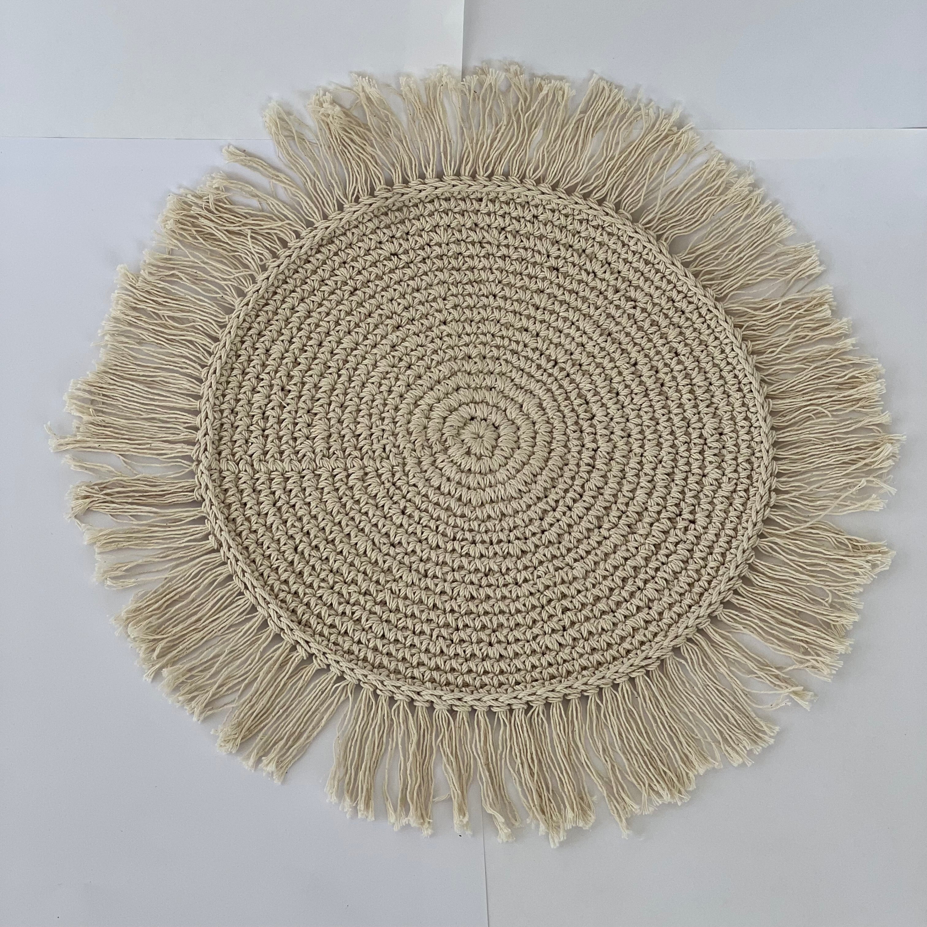 Mantel individual crochet algodón