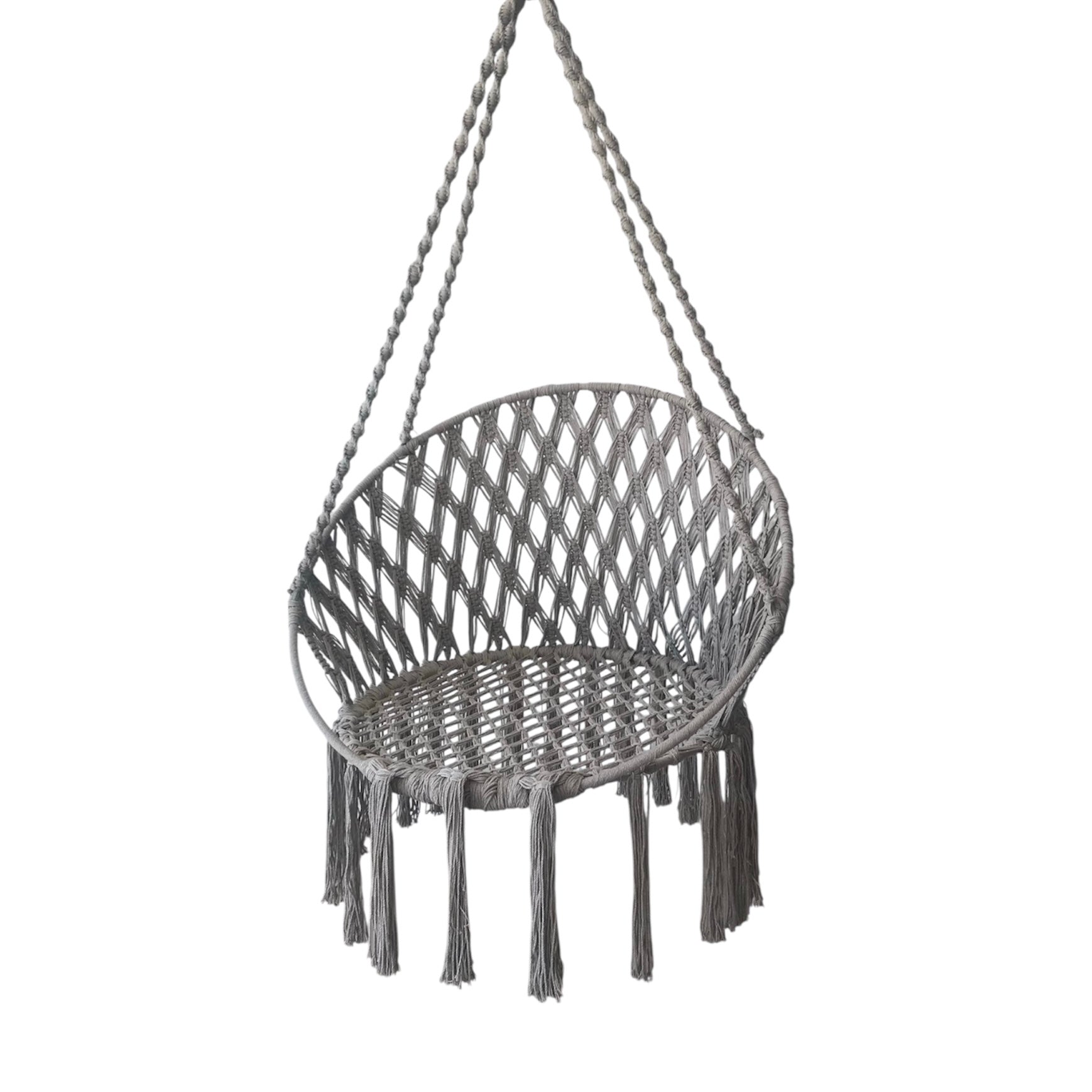 Silla colgante de macramé