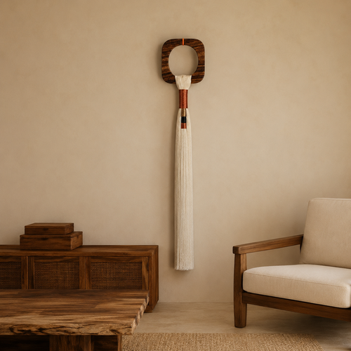 Aro decorativo de pared en algodón fino h2