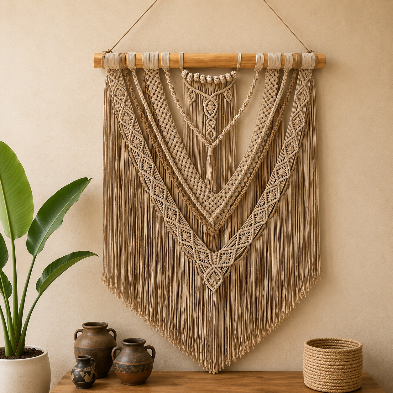 Tapiz de macramé tanlum