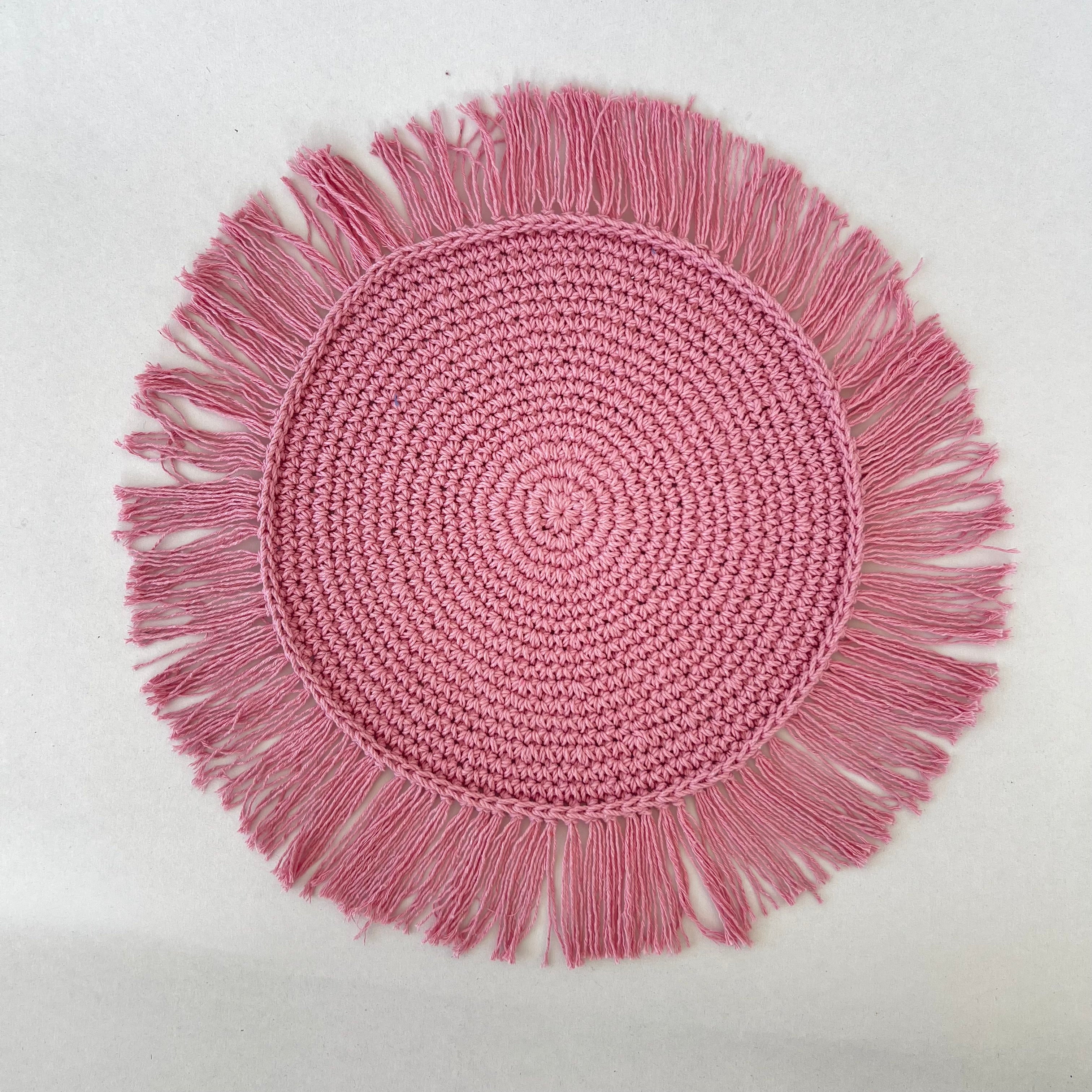 Mantel individual crochet algodón