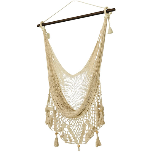 Silla colgante con crochet