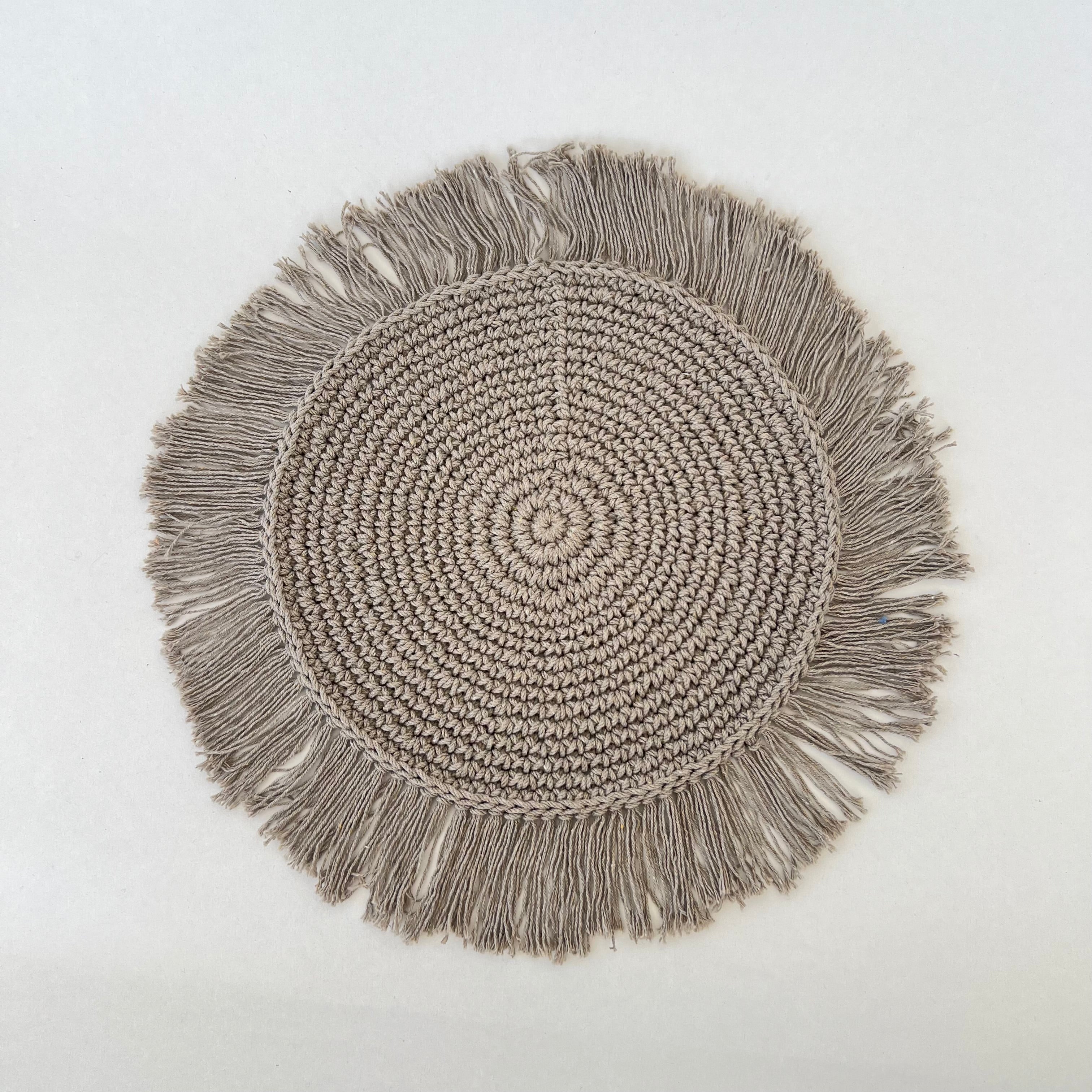 Mantel individual crochet algodón