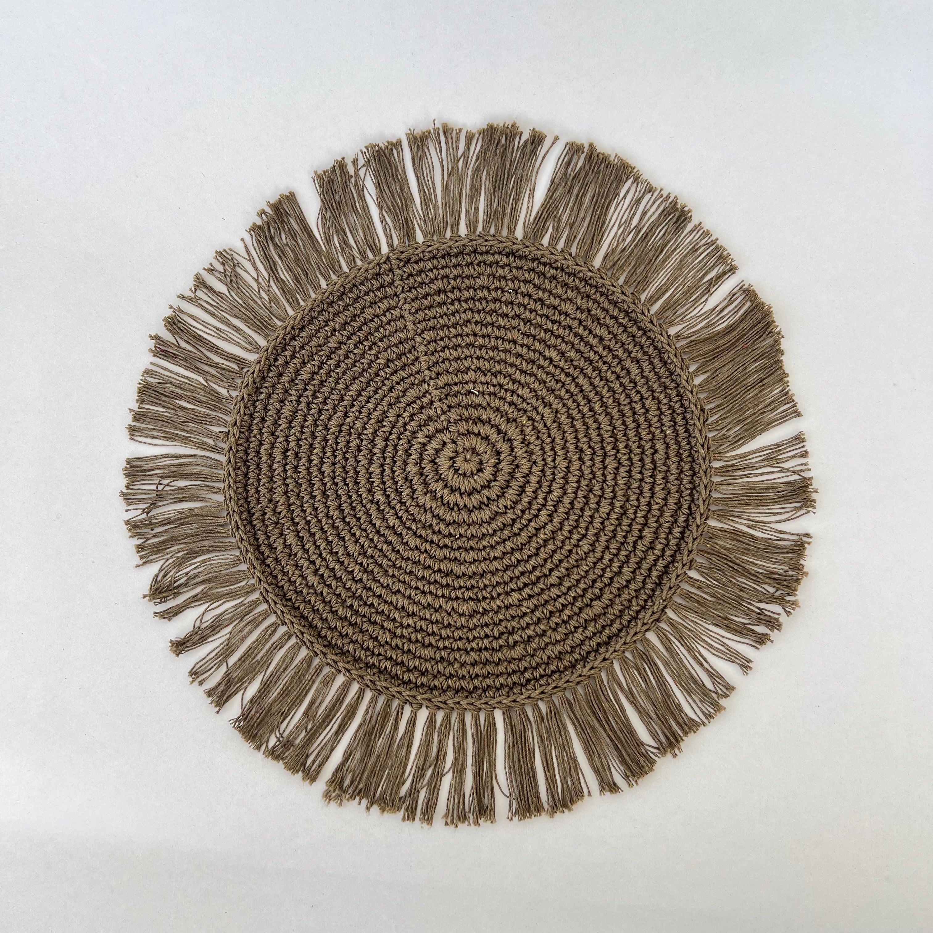 Mantel individual crochet algodón