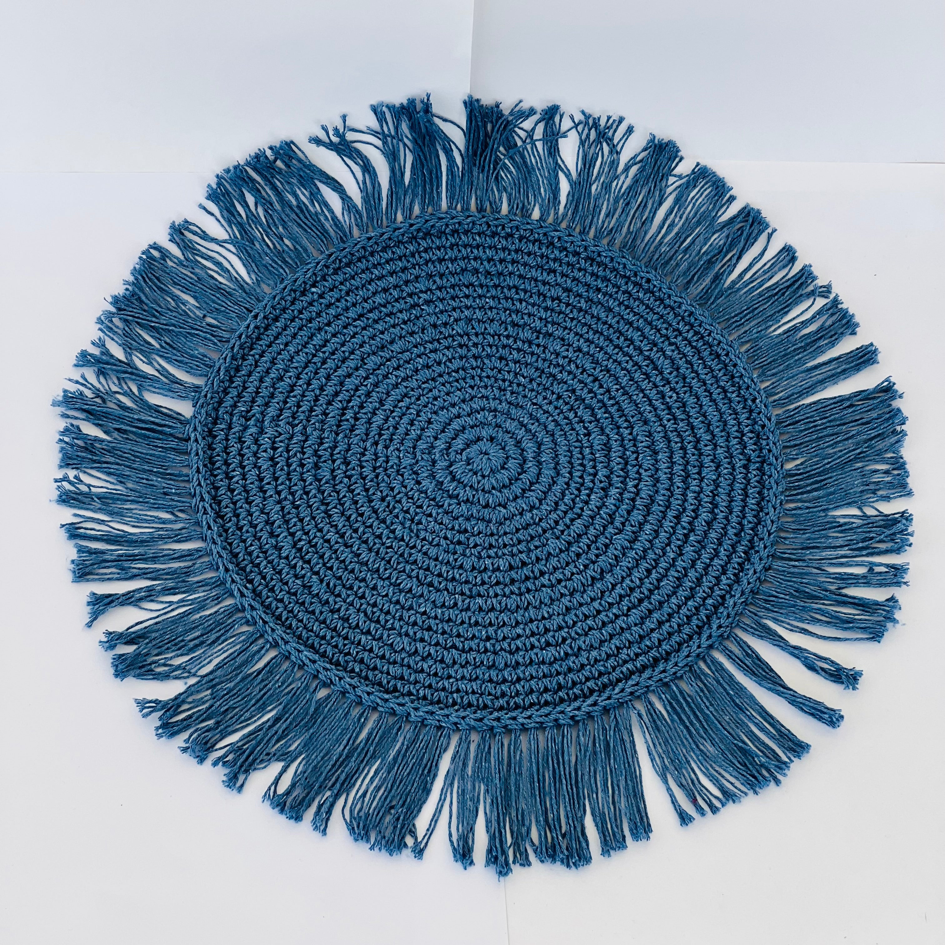 Mantel individual crochet algodón