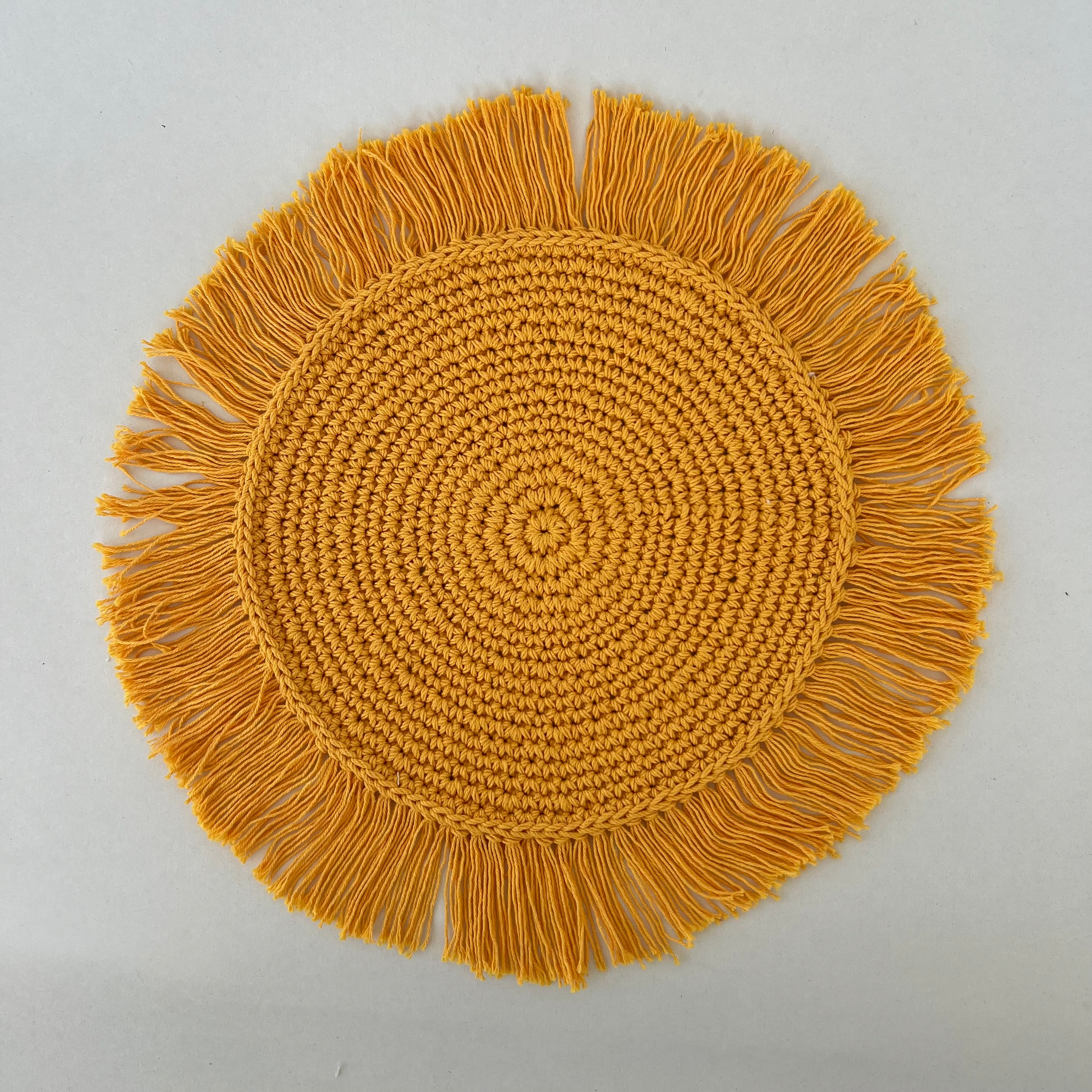 Mantel individual crochet algodón