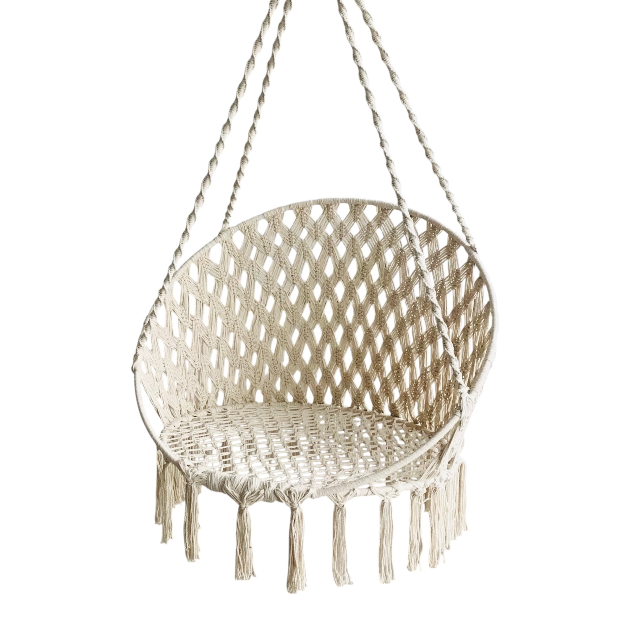 Silla colgante de macramé