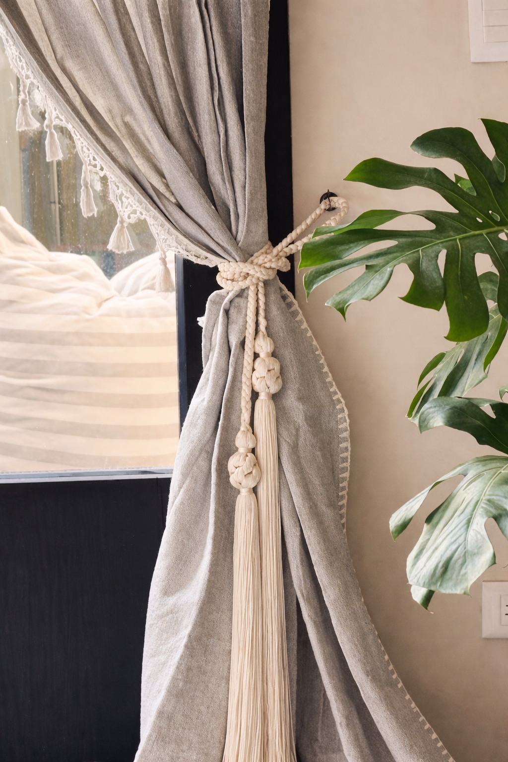 Boho braid for curtain