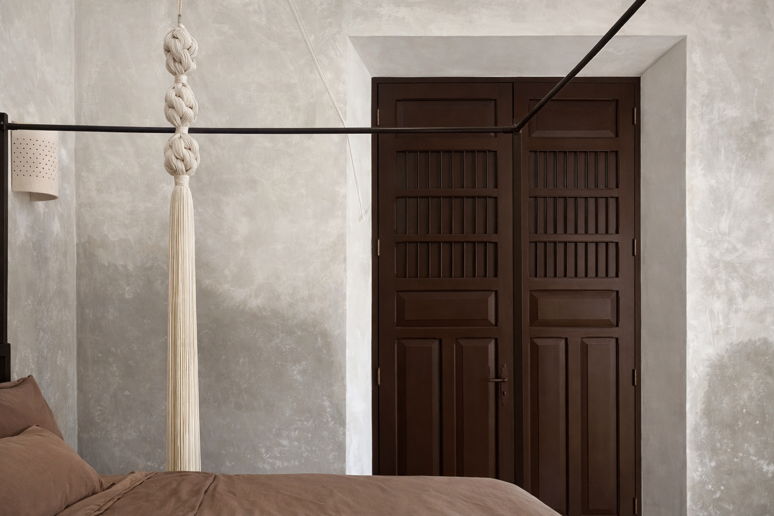 Decorative bohemian knot hanging