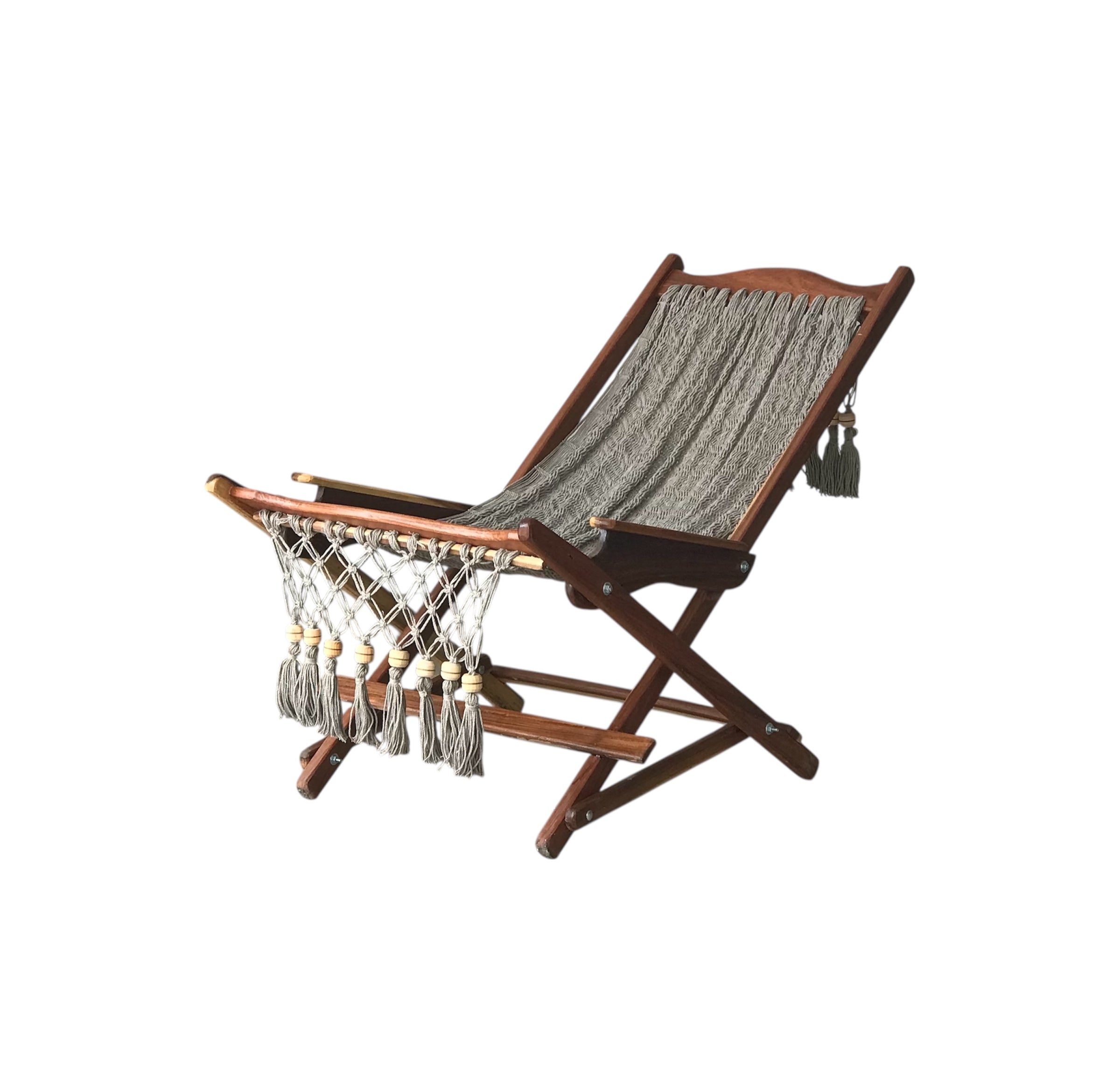 Silla mecedora tejida con baleros