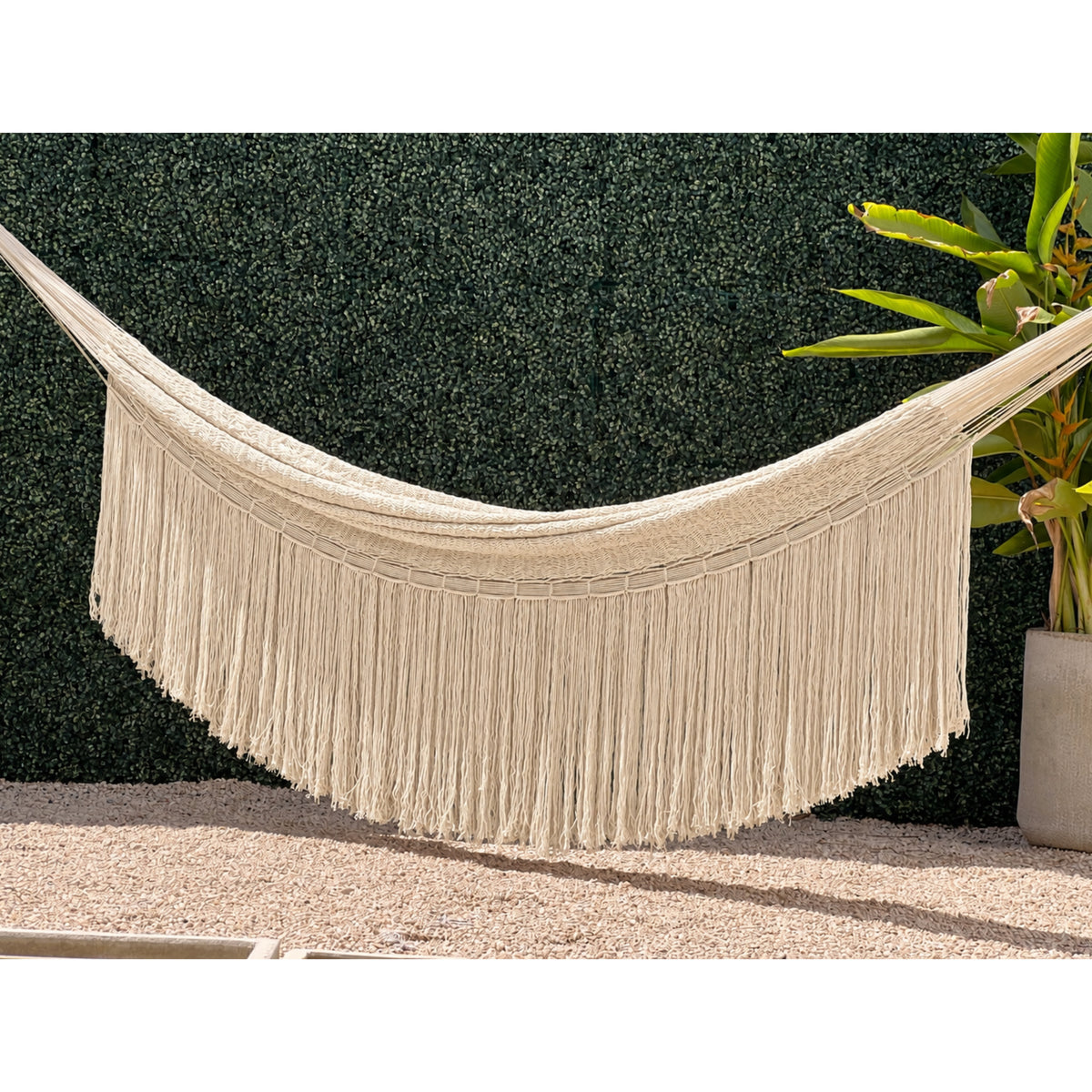 Outdoor fringed hammock