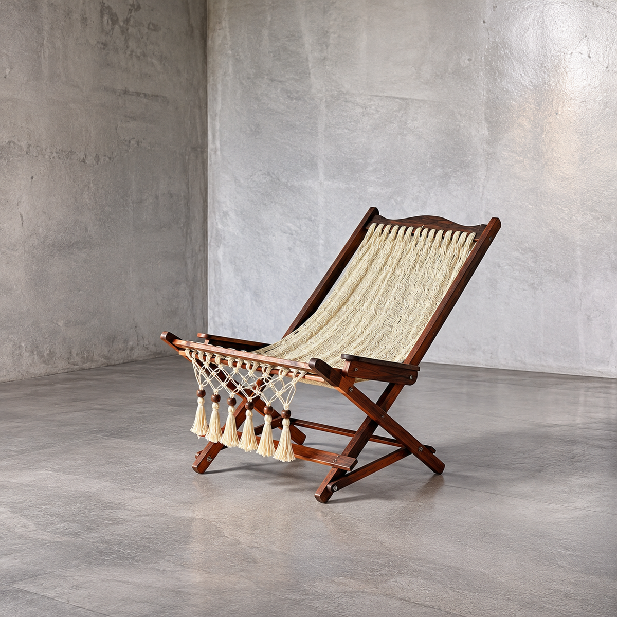 Woven rocking chair with bearings
