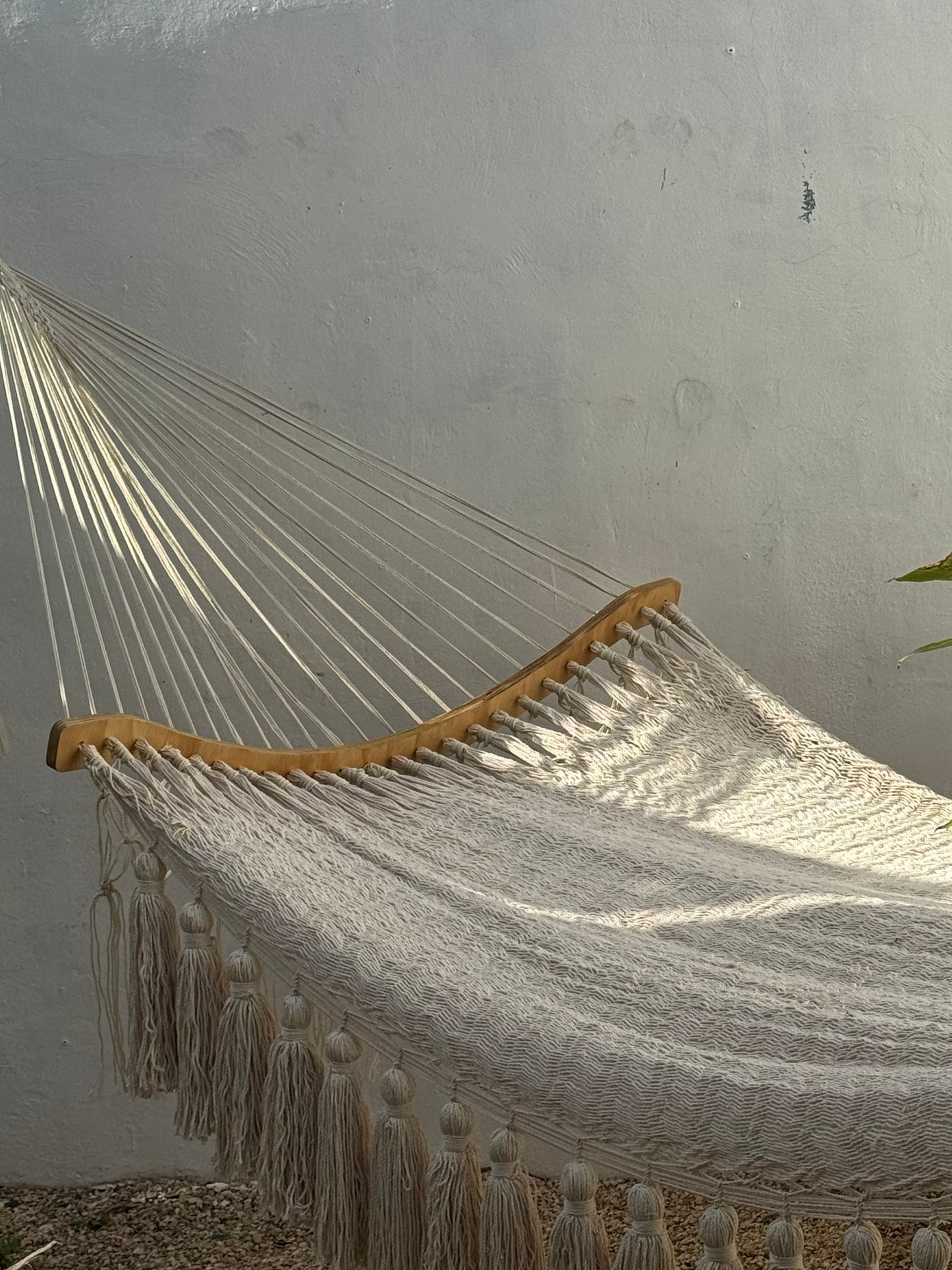 Hamaca de algodón catre de pompones