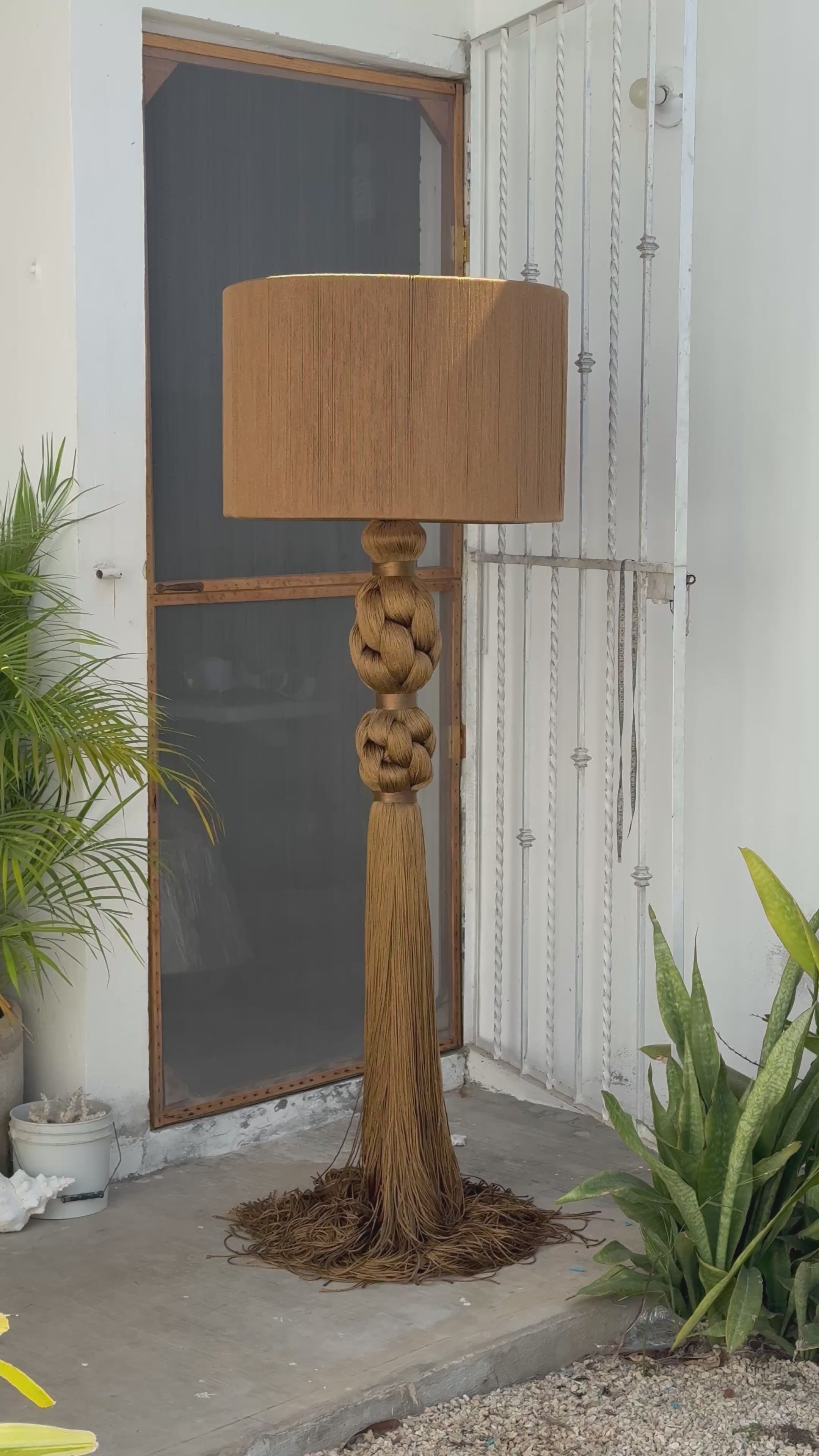 Lámpara de piso boho